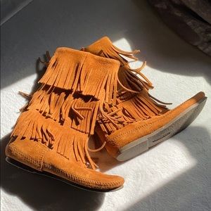 Minnetonka Fringe Boots